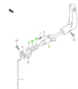 Suzuki DF4/DF5/DF6  O Ring Clutch Notch Lever 09280-16005-000 (click for enlarged image)